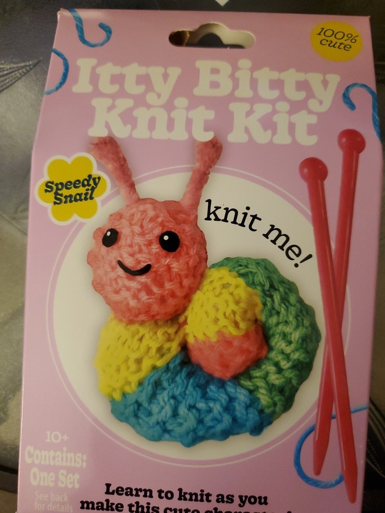 Bright Stripes Itty Bitty Knit Kit  Snail New