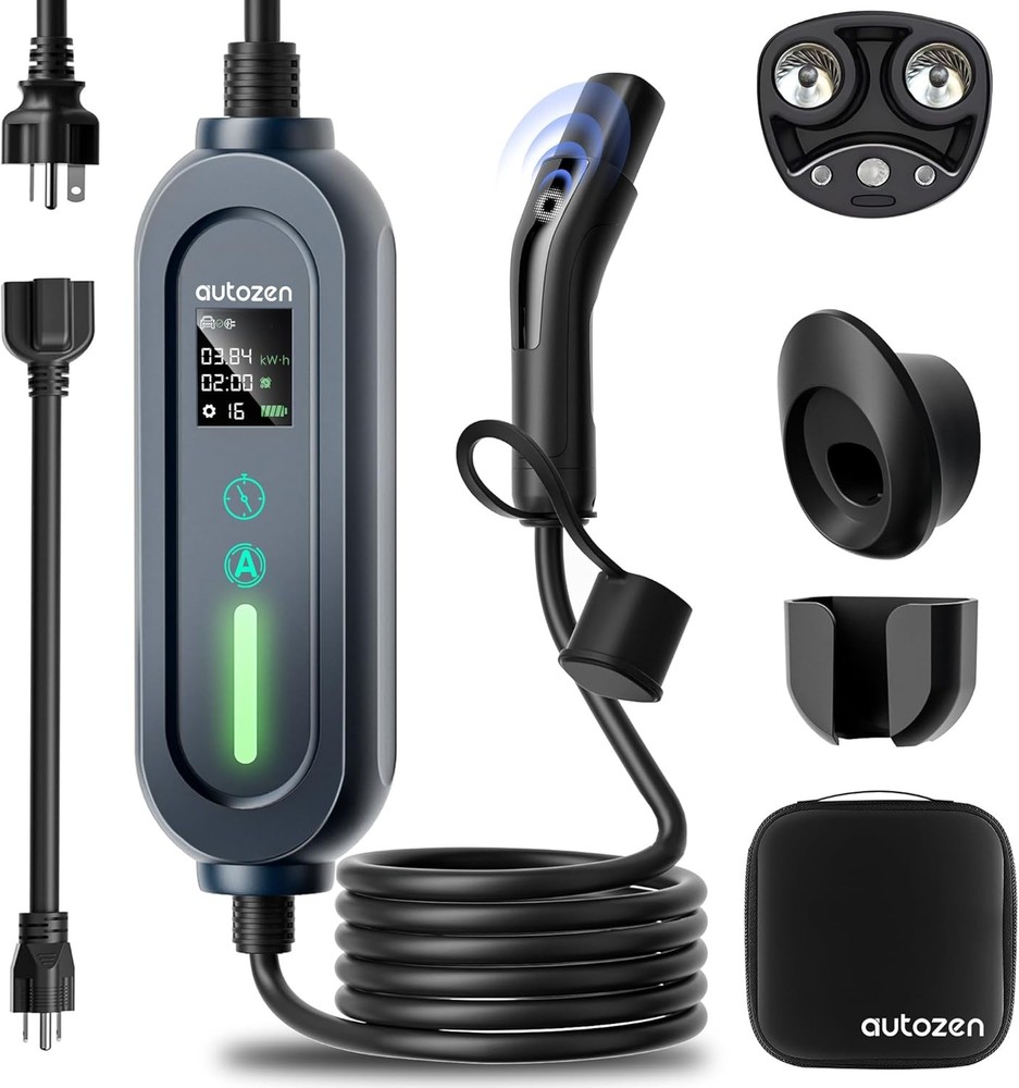 16A Level 1/2 Charger for Tesla [Adjustable Current, Delay Charge & Smart Displa