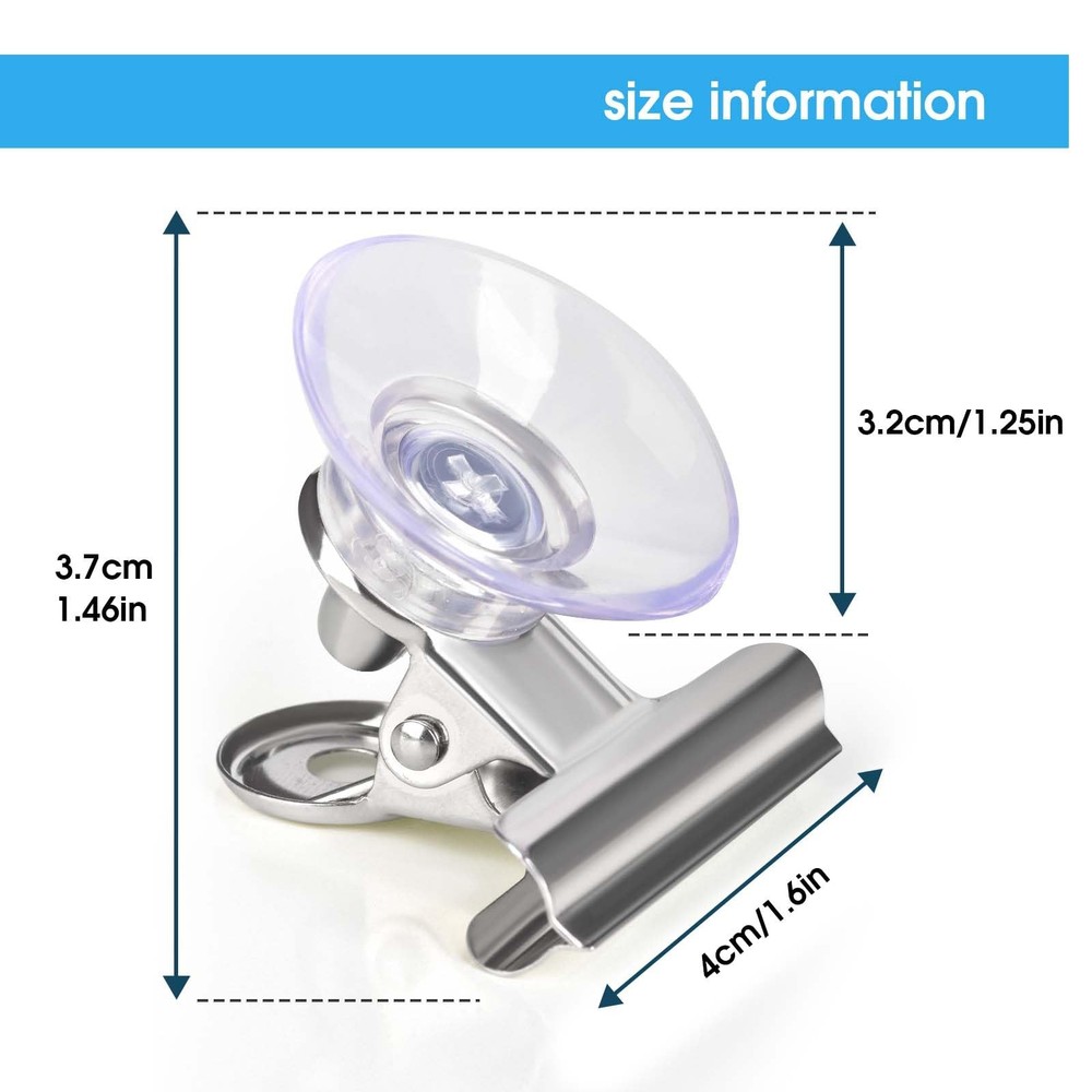 AccEncyc Suction Cup Clips for Windows 12Pcs Clear 12Pcs,