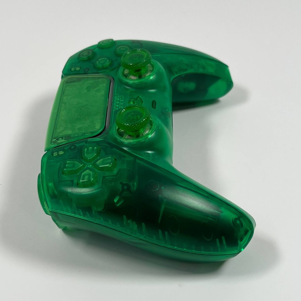 Custom Sony DualSense Wireless Controller for PS5 Mac and PC - Transparent Green