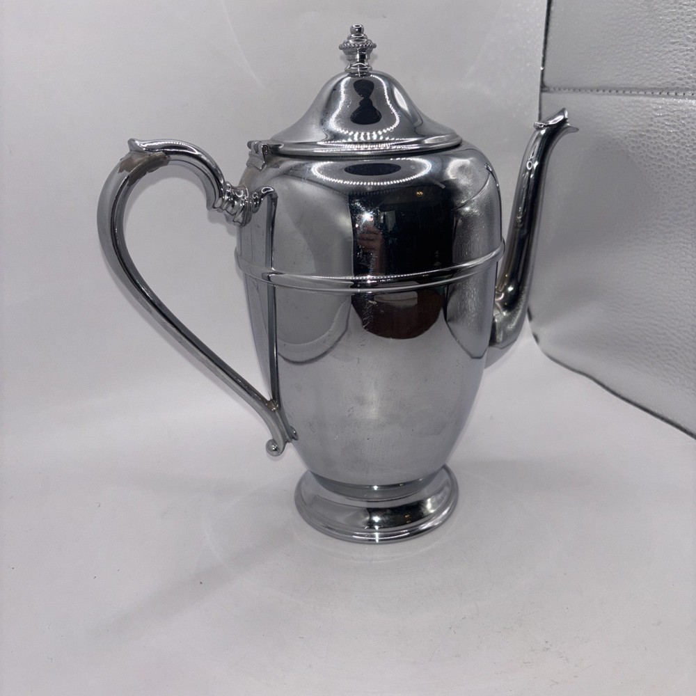 Vintage Chromium Plated Coffee Or Tea Pot