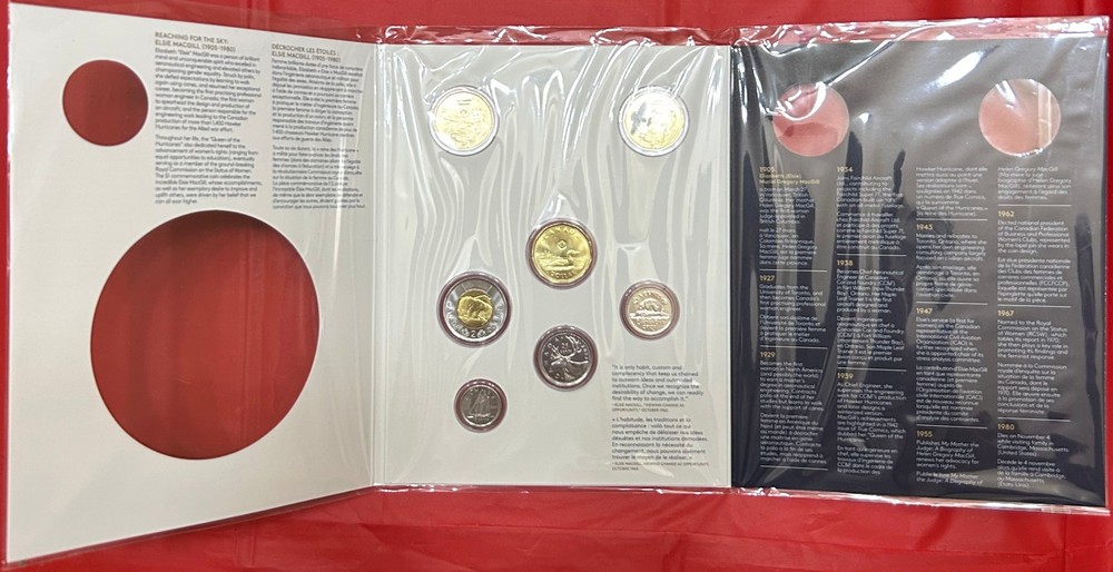2023 Canada Proof Like Set Plus MacGill Plain & Color 1 Dollar