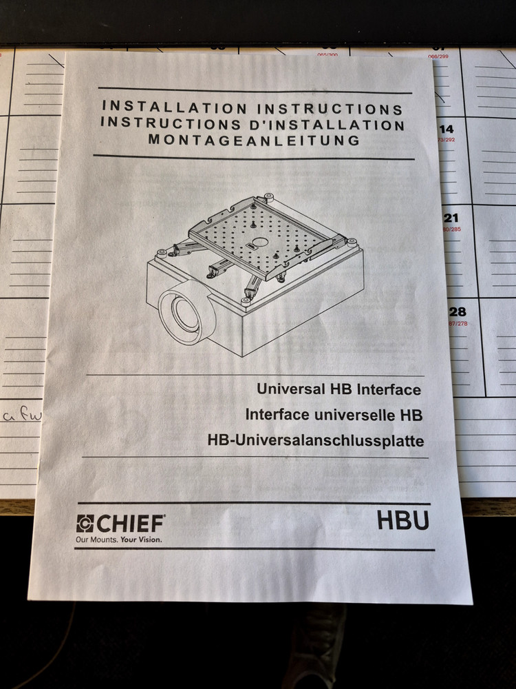 Chief Universal HBUW Interface Projector Mount