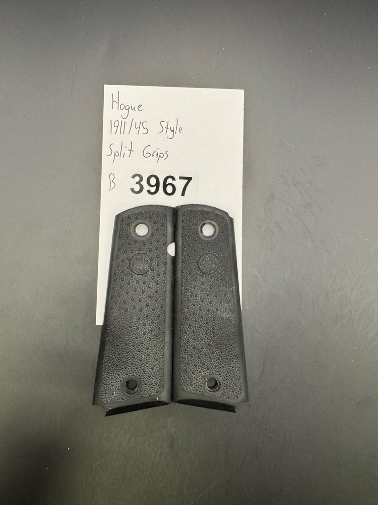Hogue 1911/45 Style Split Grips-Black