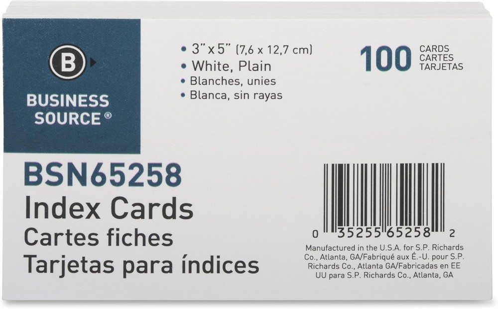 Plain Index Cards 3