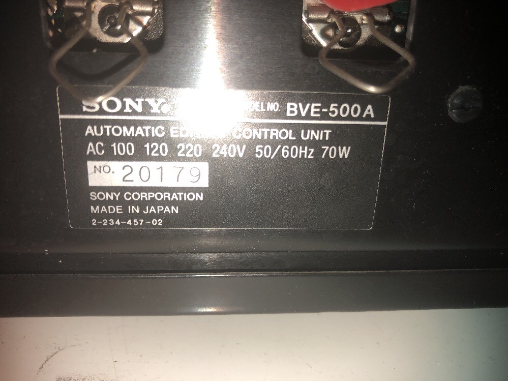 BVE-500 A SONY U-Matic Professional Automatic Editing Control Unit