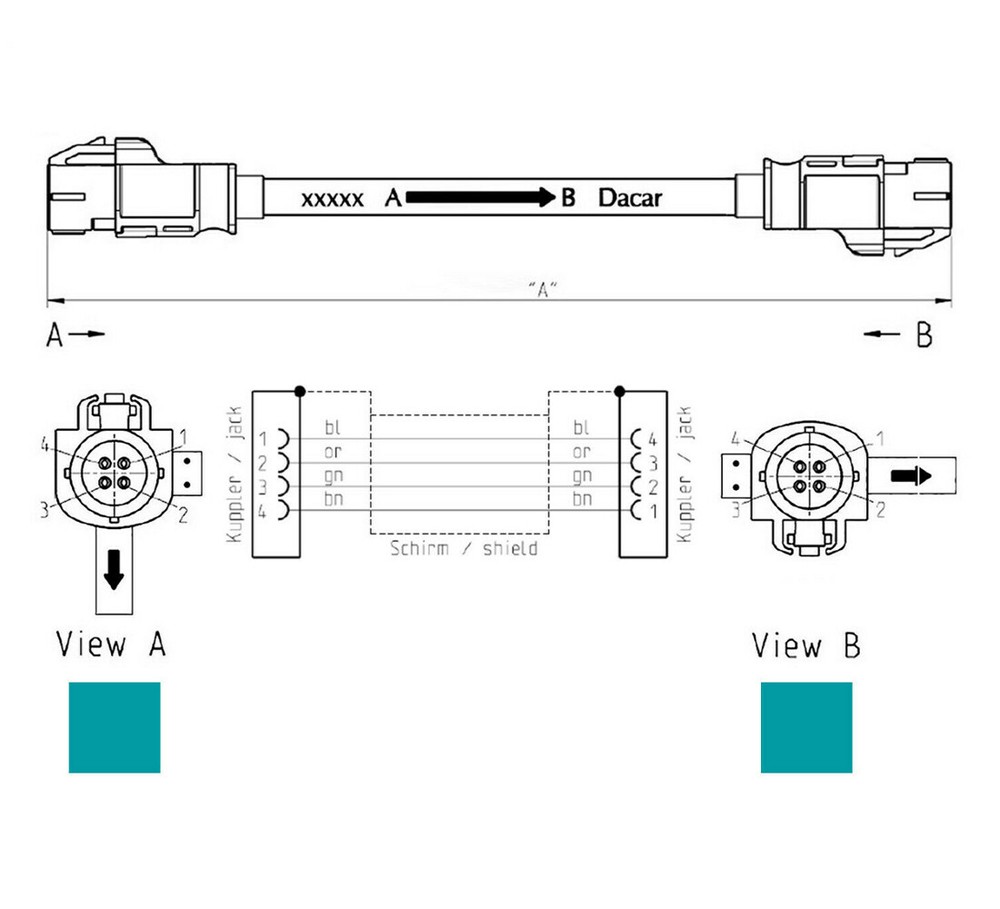 HSD Wire Video LVDS Cable 80cm for BMW CIC Head Unit E90 E70 E60 Navigation