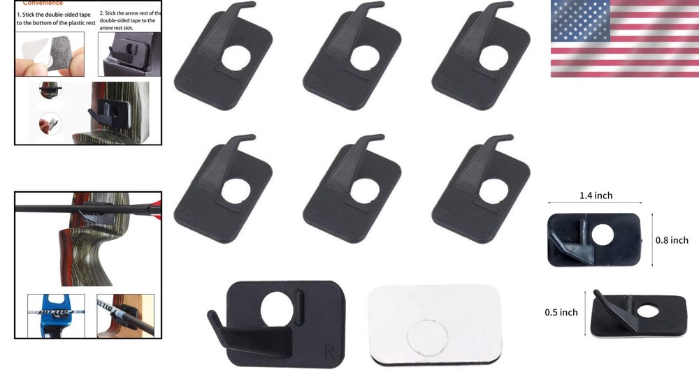 6pcs Durable Adhesive Arrow Rest Set for Precision Archery - Right & Left Hand