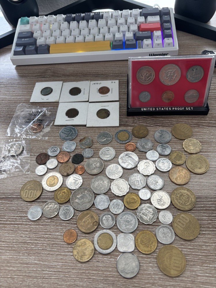 Mixed World & US Coin Collection, Multiple Countries, 1982 US Proof Set ￼￼