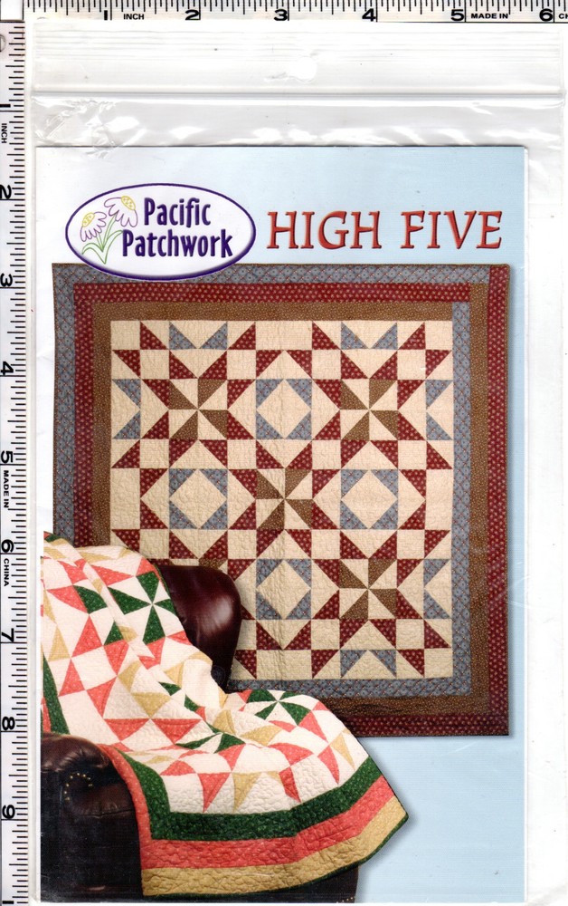2004 UNCUT Pacific Patchwork Quilting Sewing Applique Pattern PPW-257 "High Five