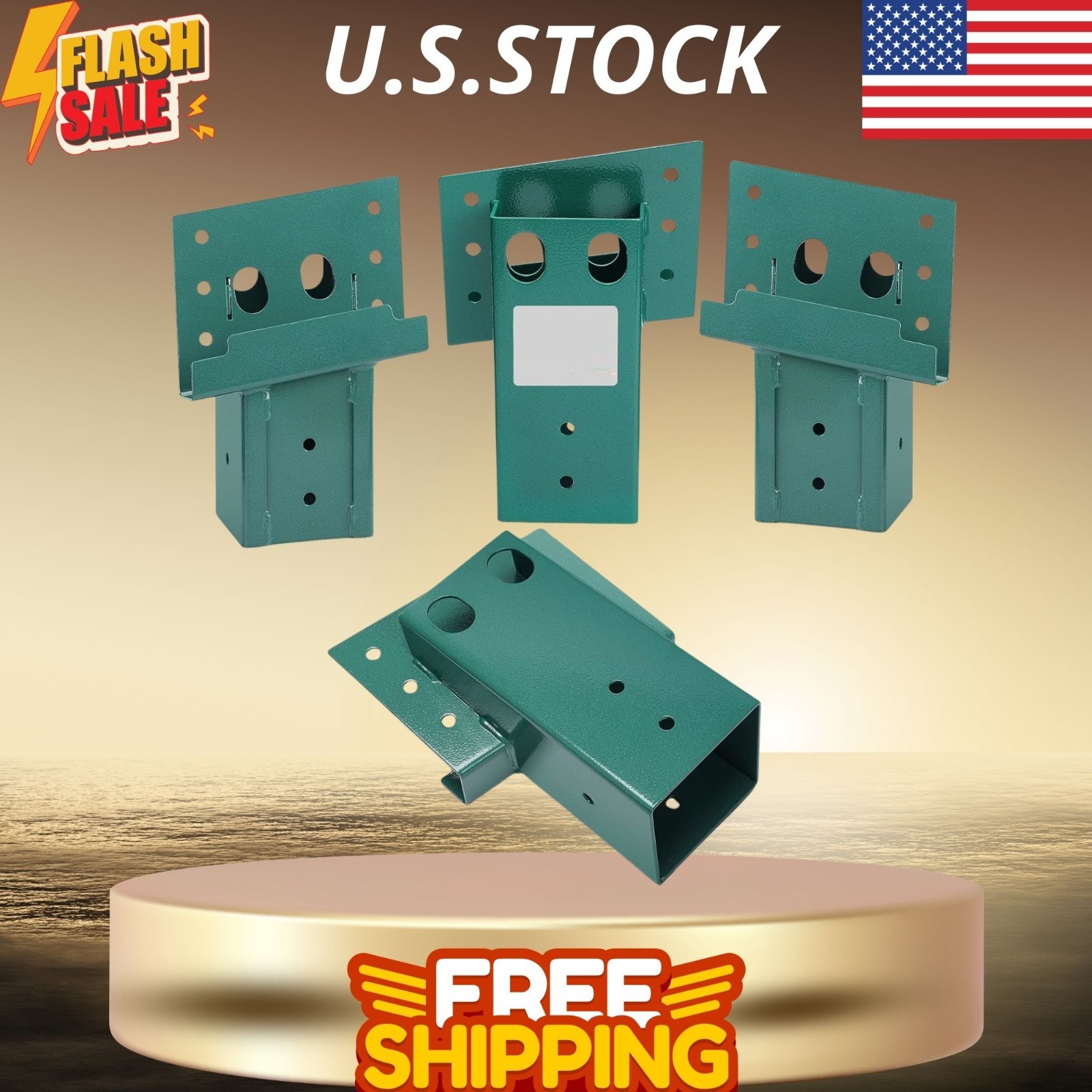 Outdoor 4x4 Compound Angle Brackets for Deer Stand & Hunting Blinds, 4-Pack