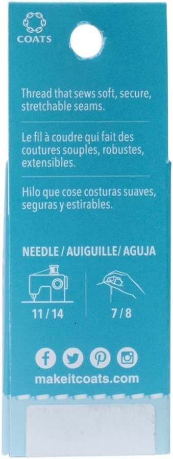 Coats Eloflex Stretch Thread, Black/Grey