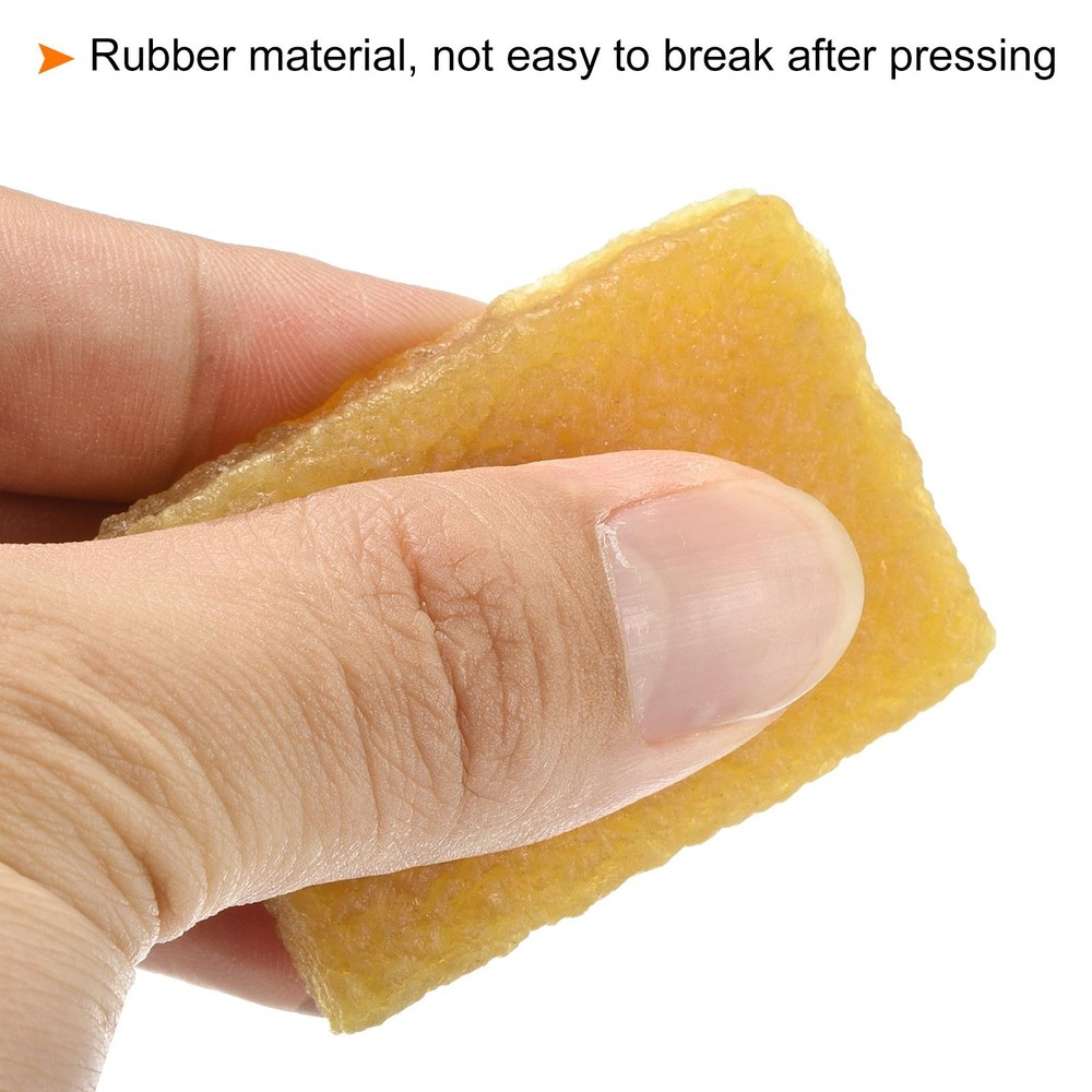 20pcs 50x35x8mm Rectangle Adhesive Remove Cleaning Tool, Yellow