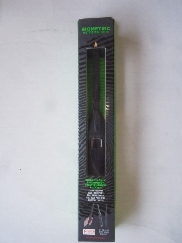 Black Biometric Fingerprint Multipurpose BBQ Lighter -refillable/rechargeable