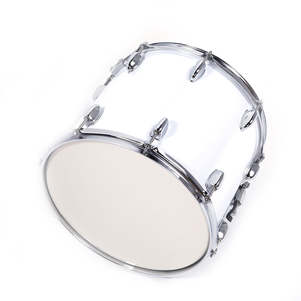 14 x10inch Marching Drum Drumsticks Key Strap White