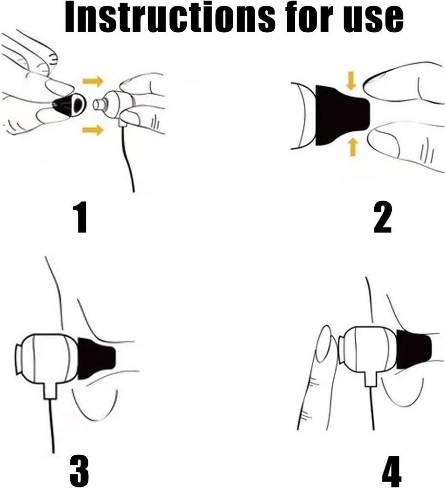 Ear Bud Rubber Tips, 36 Pcs Earbud Replacement Gray red+Black+White