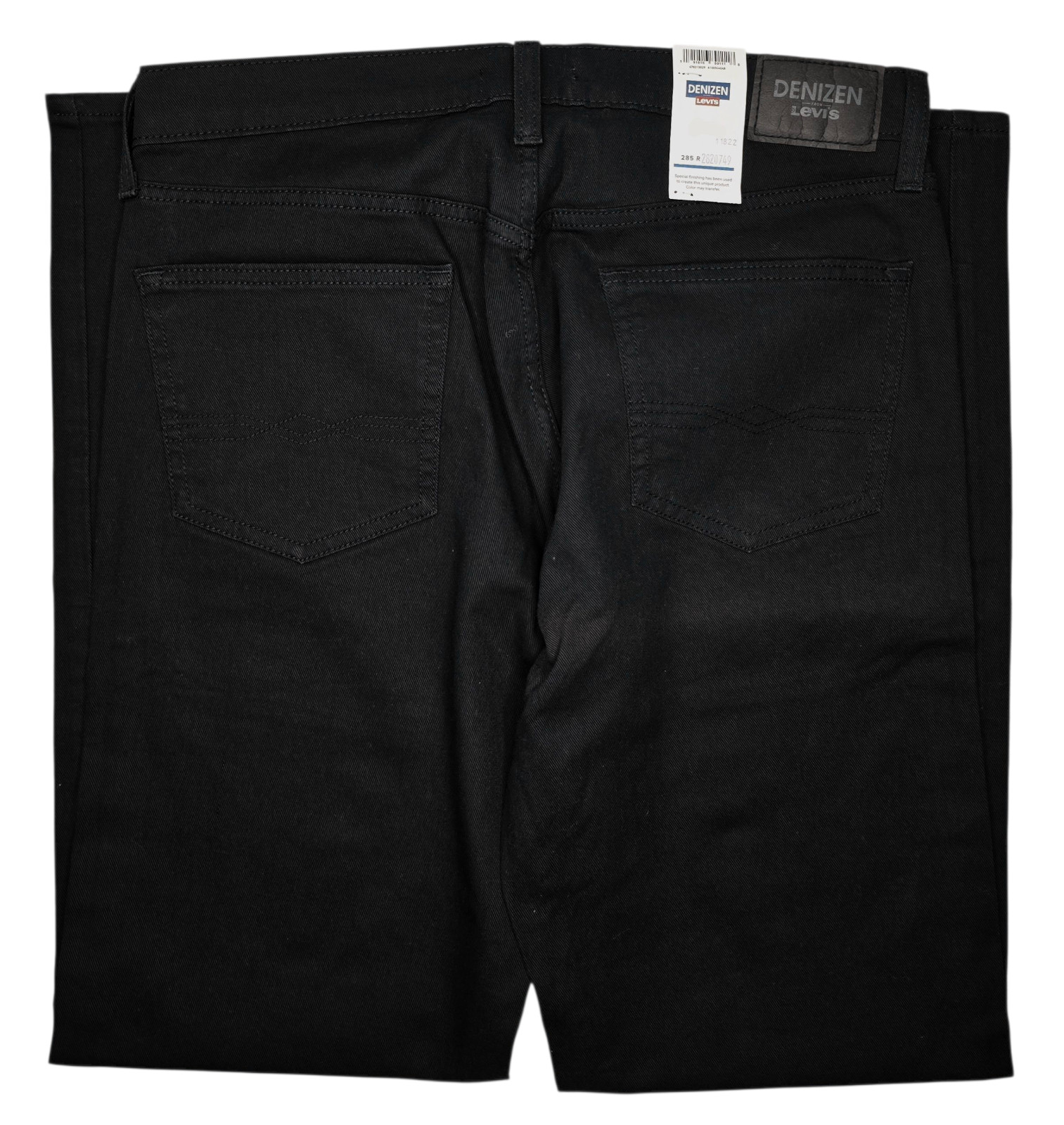 Denizen From Levi's #11822 NEW Men's Black Flex Stretch 285 Relaxed Jeans