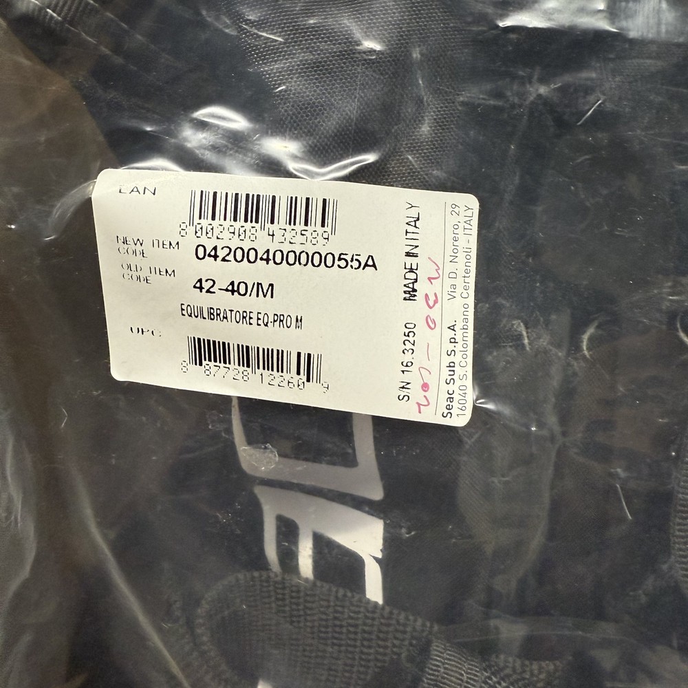 SEAC EQ-PRO Scuba Diving BCD Jacket | Size Medium | New Buoyancy Compensator