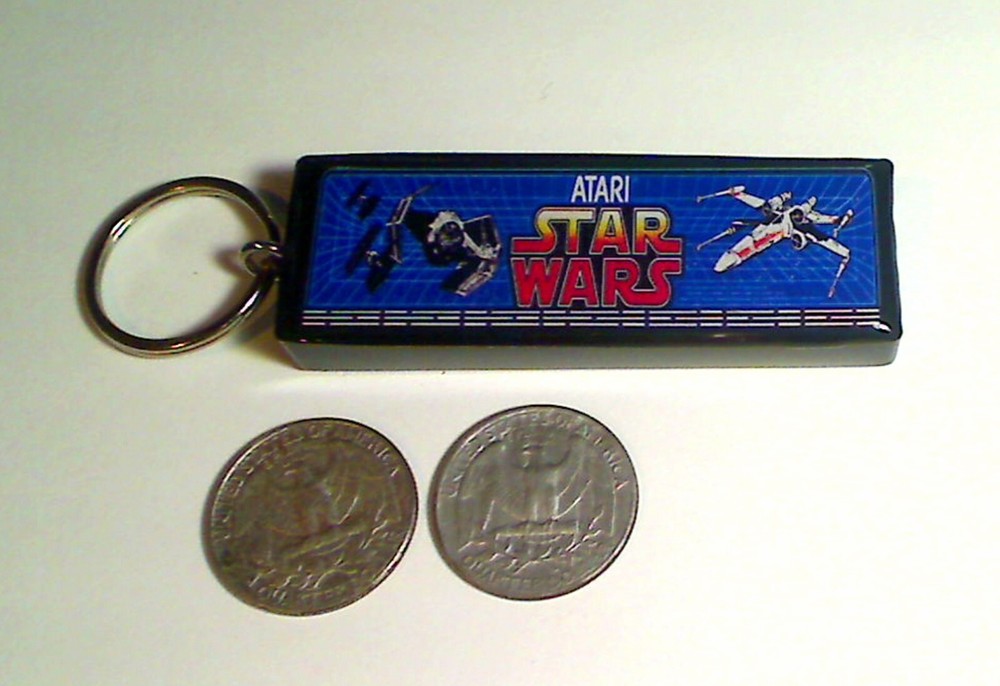 Star Wars Arcade Marquee Coin Door accessory Keychain