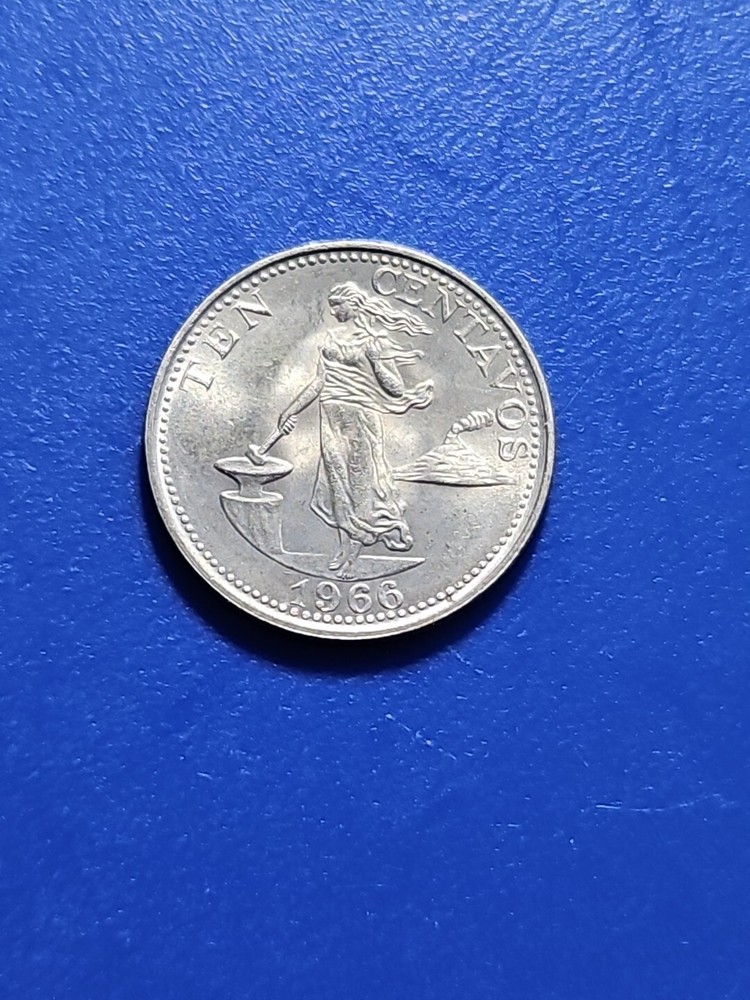 PHILIPINAS 10 CENTS 1966 KM.188