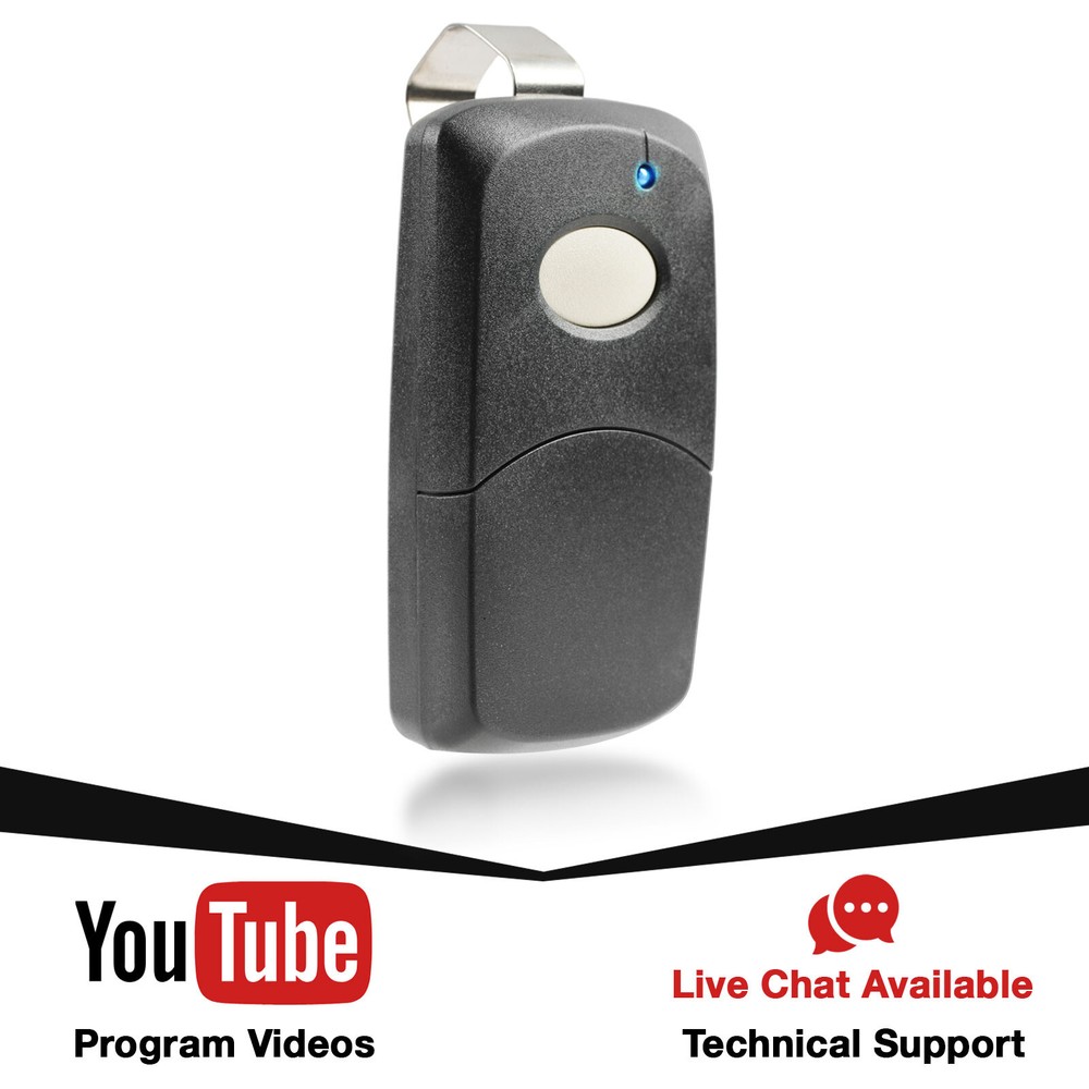 2 Car Visor Garage Door Remote Opener Control for Linear 3089 Multi-Code Black