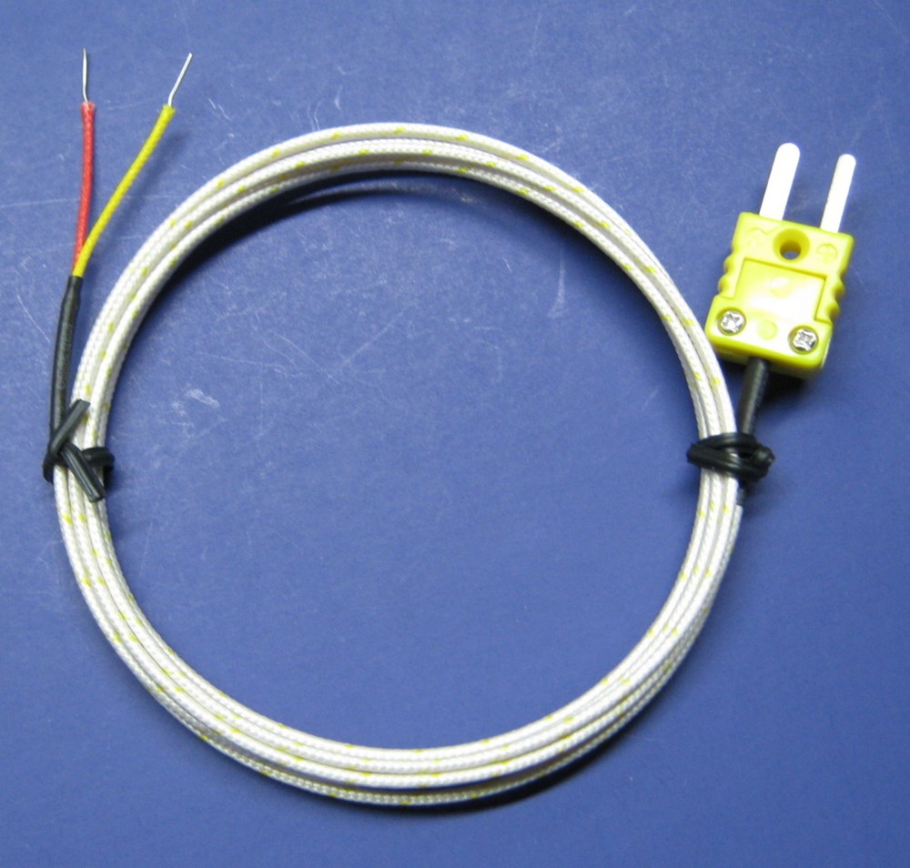 Very High Temperature k-type Thermocouple Sensor Ceramic wi mini plug cable CR6