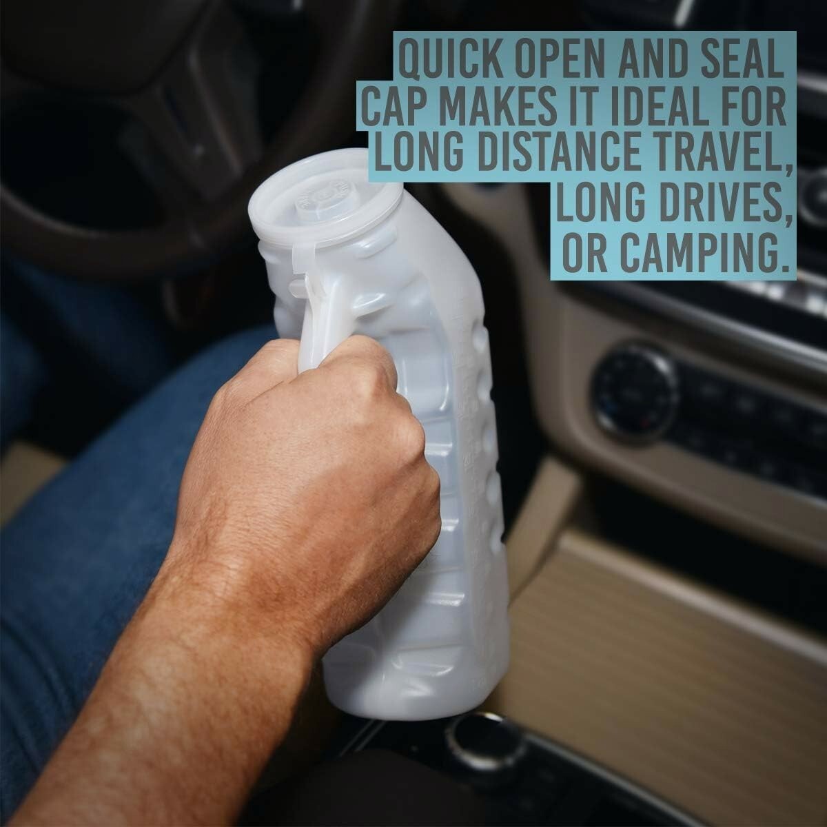 Urinals for Men (Pack of 2) Male Urinal with Odor-Shield Lid