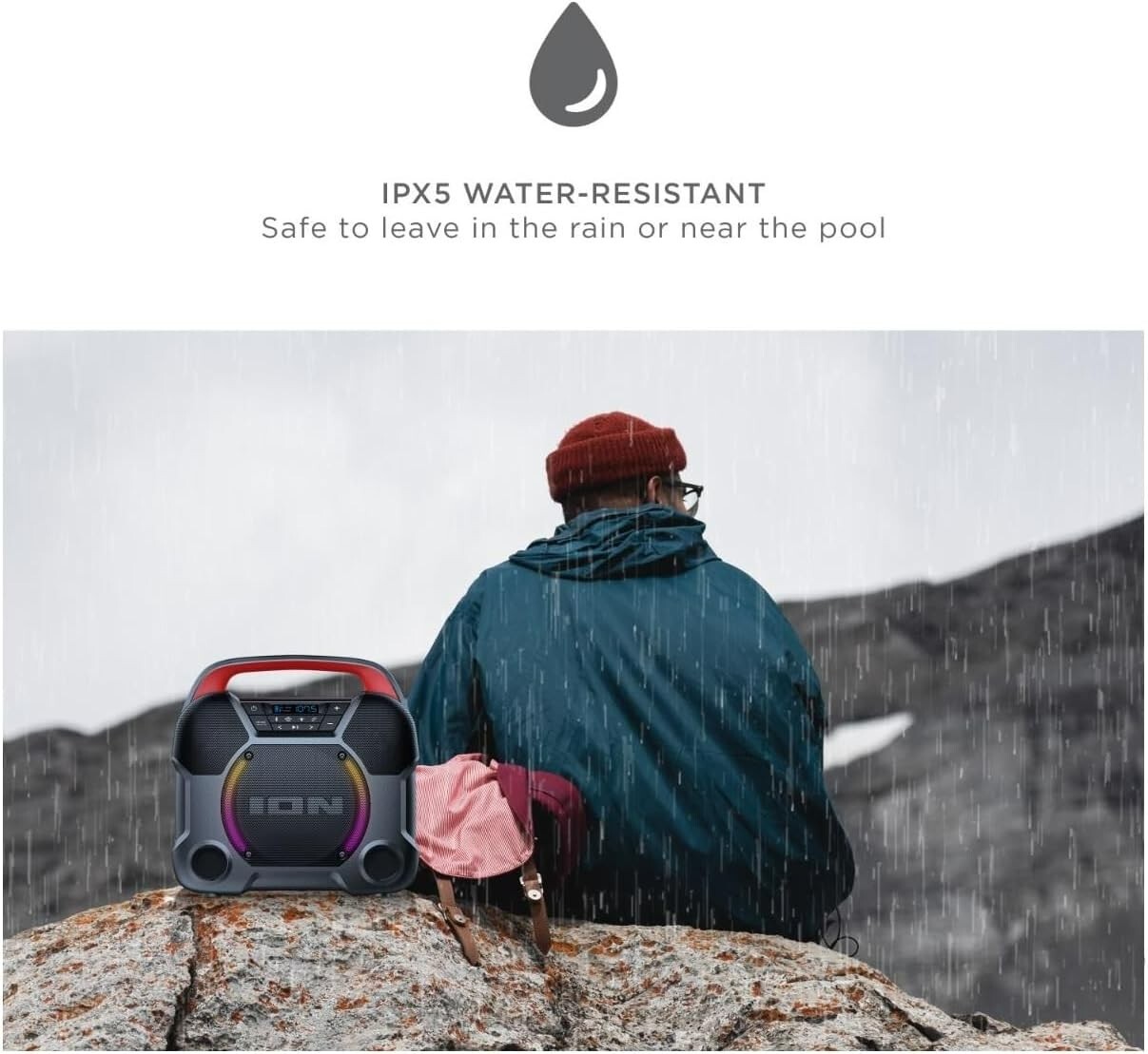 ION Audio Pathfinder Go All-Weather Portable Bluetooth Speaker Water Resistant