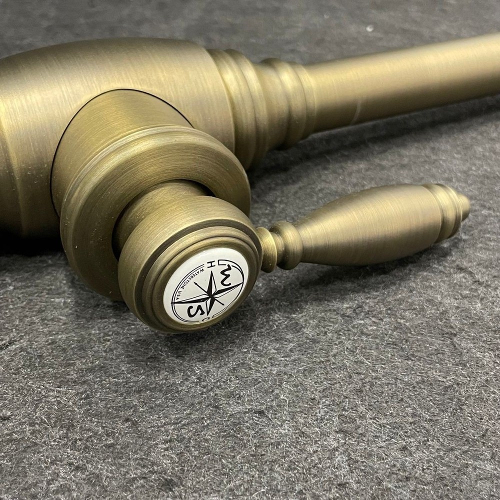 WATERSTONE Pull Down Kitchen Faucet Extended Reach Matte Antique Brass*
