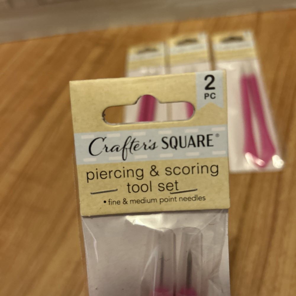New 4 x 2 pieces Crafter's Square Piercing & Scoring tool set