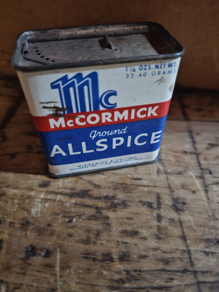 Vintage McCormick Allspice Tin- Old And Original!!