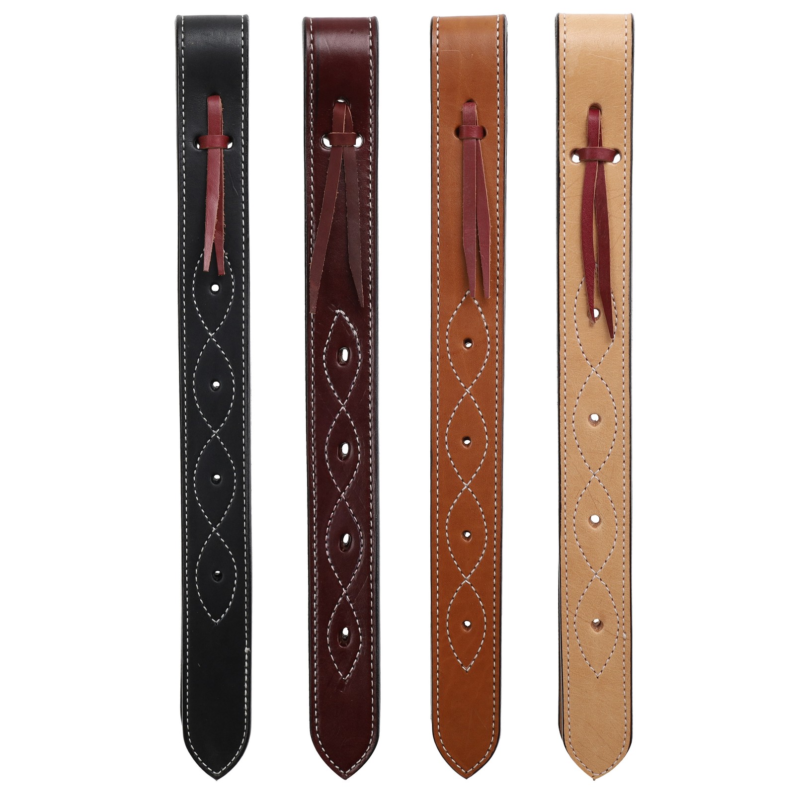 Showman Double Ply Stitched Leather Off Billet