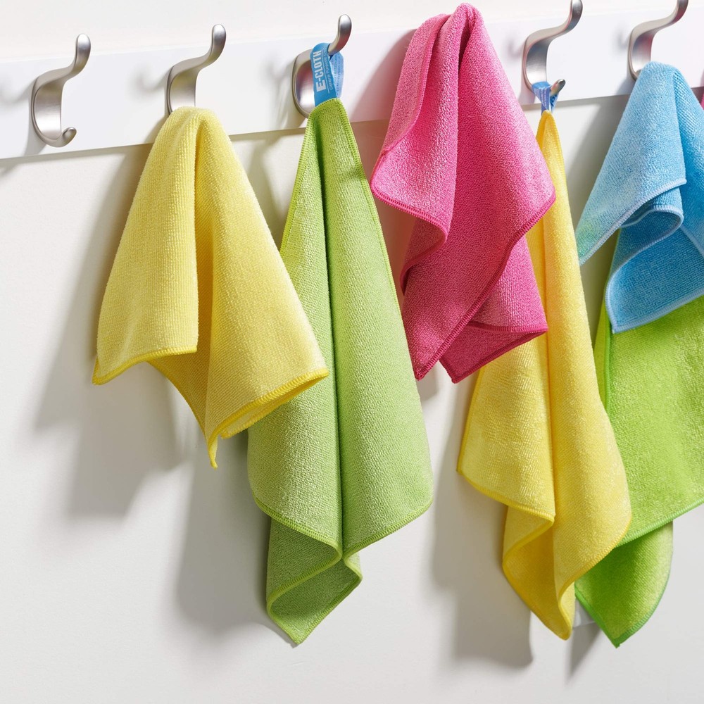 E Cloth General Purpose Cleaning Cloths 4 Pack Assorted Colors Reusable Micro...