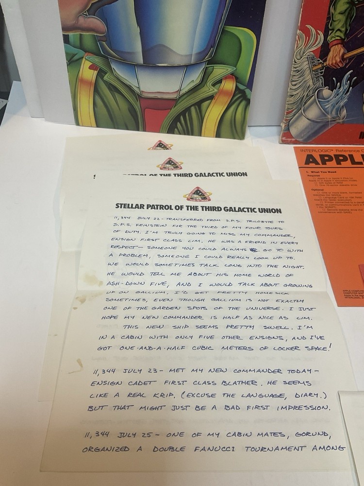 Vintage Apple II Software Game Infocom PLANETFALL Folio