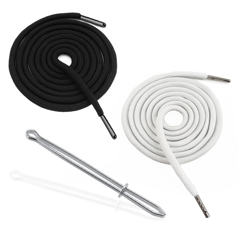 2 Pack 51 Inch Drawstrings Cotton Drawstring Cord, Suitable for Sweatpants Hoo