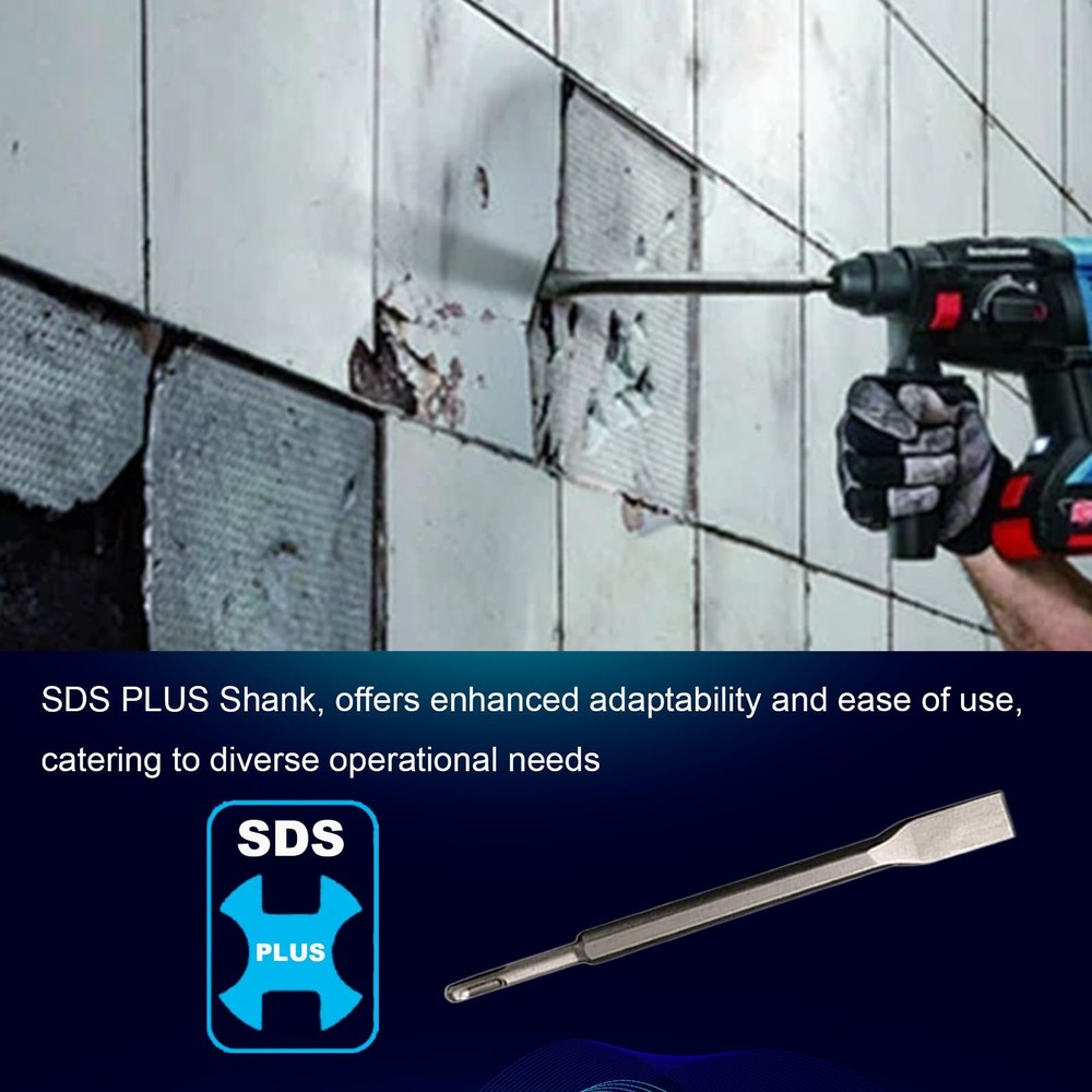 16-Inch SDS Plus Chisel, 3/4 Inch Flat Chisel with Sds Plus Shank Ideal for C...