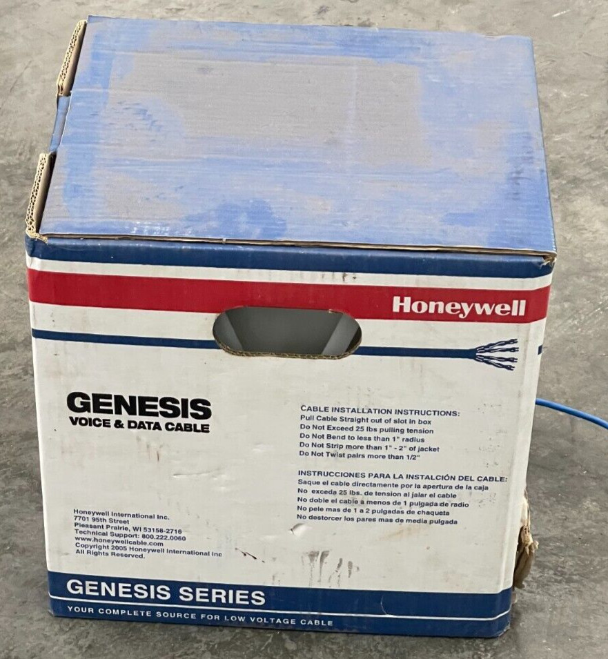 GENESIS 50782106 CAT5E RISER CABLE 24/4 SOLID BC UNSHIELDED 1000'