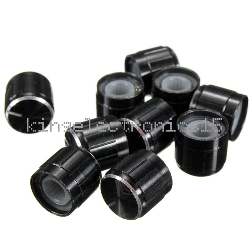 5pcs Volume Control Rotary Knobs For 6mm Dia Potentiometer Durable