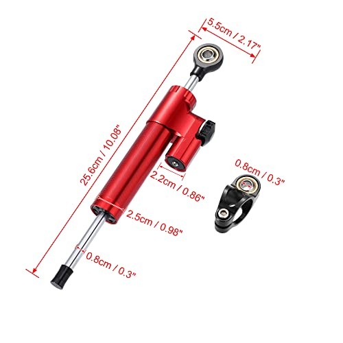 Universal Motorcycle Steering Damper Adjustable Linear Stabilizer for Red