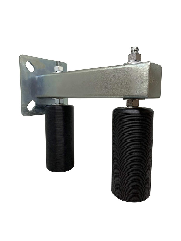 Adjustable Slide Gate Guide Rollers Upper Bolted Bracket Mount 6” Black Du