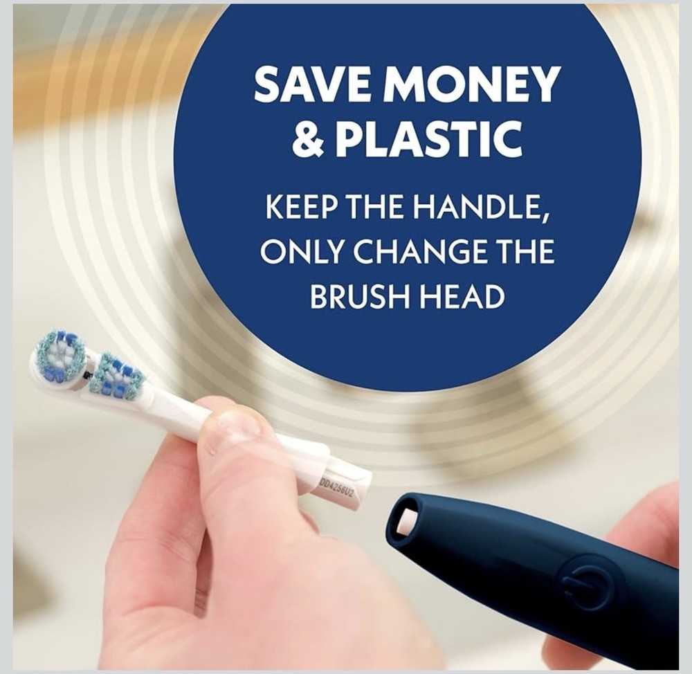 Spinbrush Smart Clean Battery Powered Toothbrush, Soft, Midnight Blue