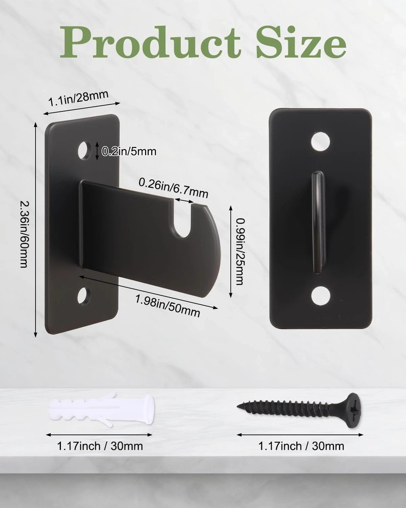 8 Pcs Gridwall Mount Brackets, Metal Grid Wall Panel Display Hooks with Screws,