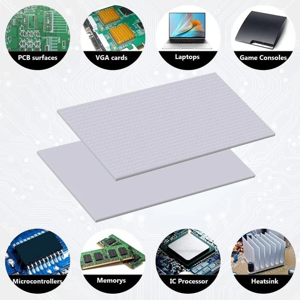 High-Performance Thermal Pads 2x 120x20mm | SSD, GPU & PC Cooling