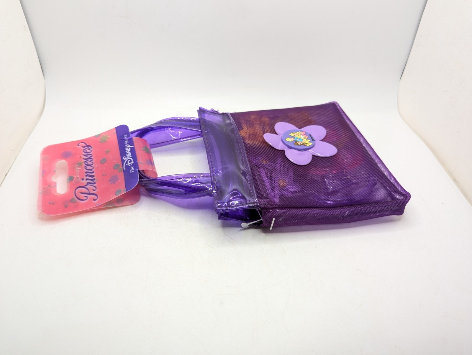 Vtg Disney Princesses The Disney Store Purple Mesh Bag Set Hair Accessories 2001