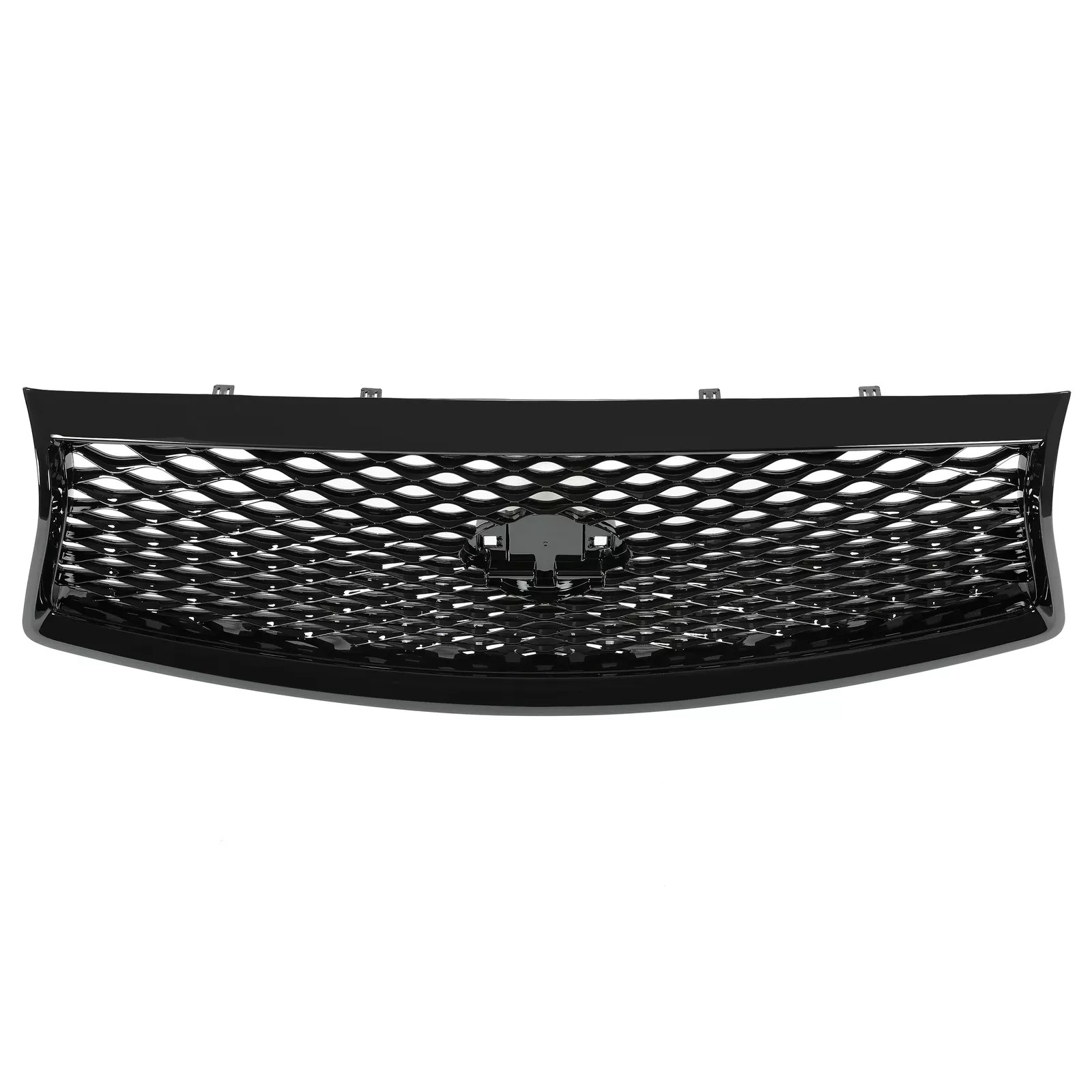 For Infiniti Q50 2014-2016 2017 Front Bumper Upper Grille Gloss Black Grill JDM
