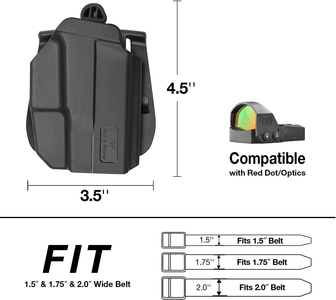 OWB Thumb Release Holster Fit:Taurus G3C/G2C, Millennium PT111/PT140 G2 RighHand