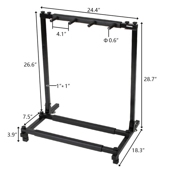 3 Guitar Stand Multiple 3 Display Rack Folding Padded Organizer