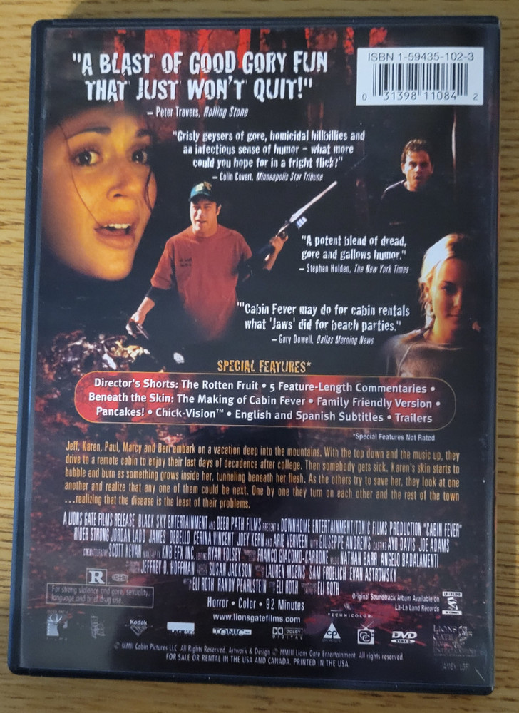Cabin Fever DVD