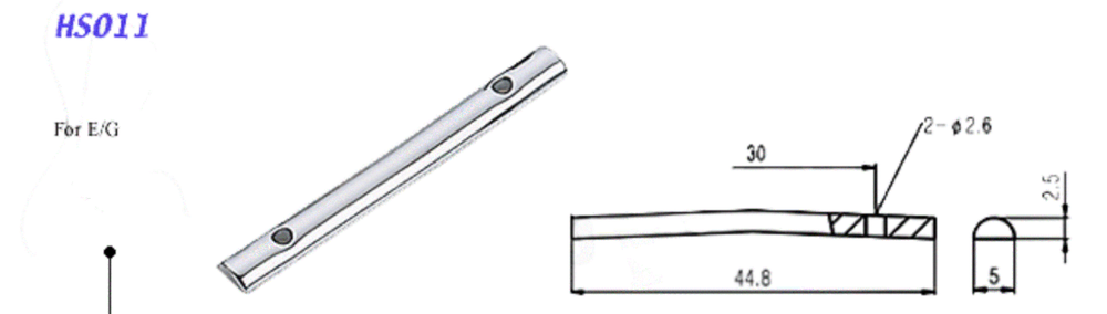 HS011-B E/G Black Guitar String Tension Bar