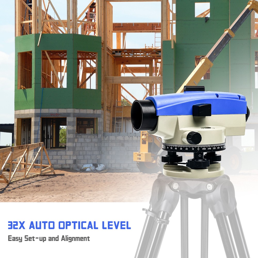 32X Automatic Optical Level High Precision Height/Distance/Angle Level Measure